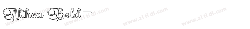 Althea Bold字体转换